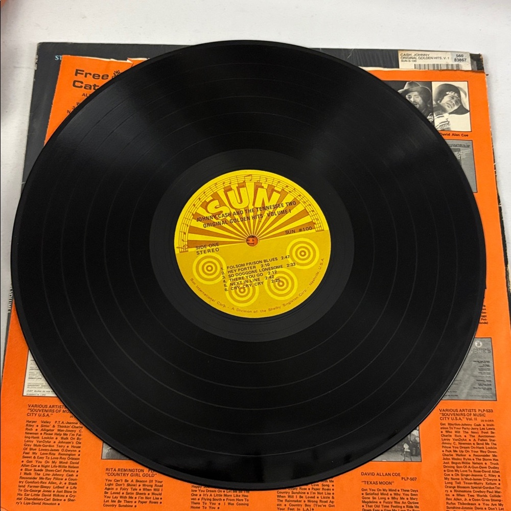 Johnny Cash And The Tennessee Two Original Golden Hits Volume I Vinyl Record LP - Picture 8 of 11